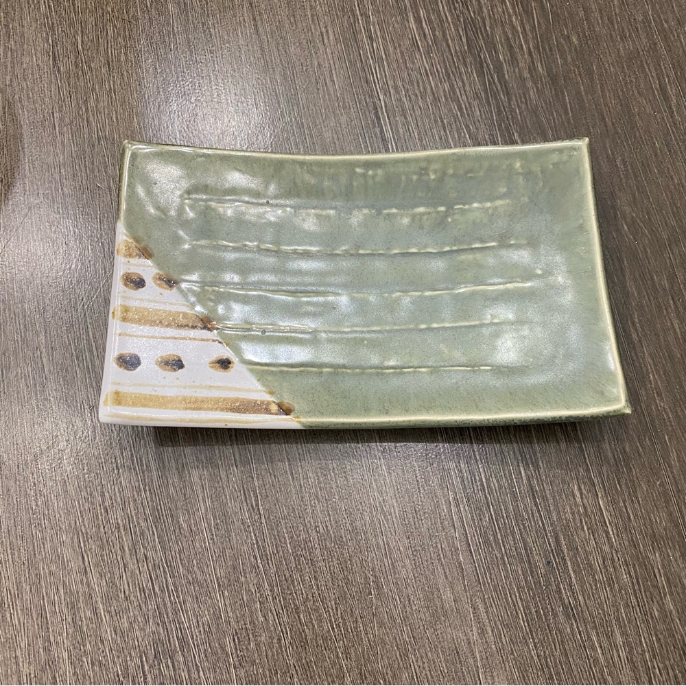 Rare Baum Brothers Asian Collection Style Eyes Ceramic Plate